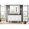 James Martin Vanities Addison 60in Single Vanity, Glossy White w/ 3 CM Charcoal Soapstone Quartz Top E444-V60S-GW-3CSP - alternate 3